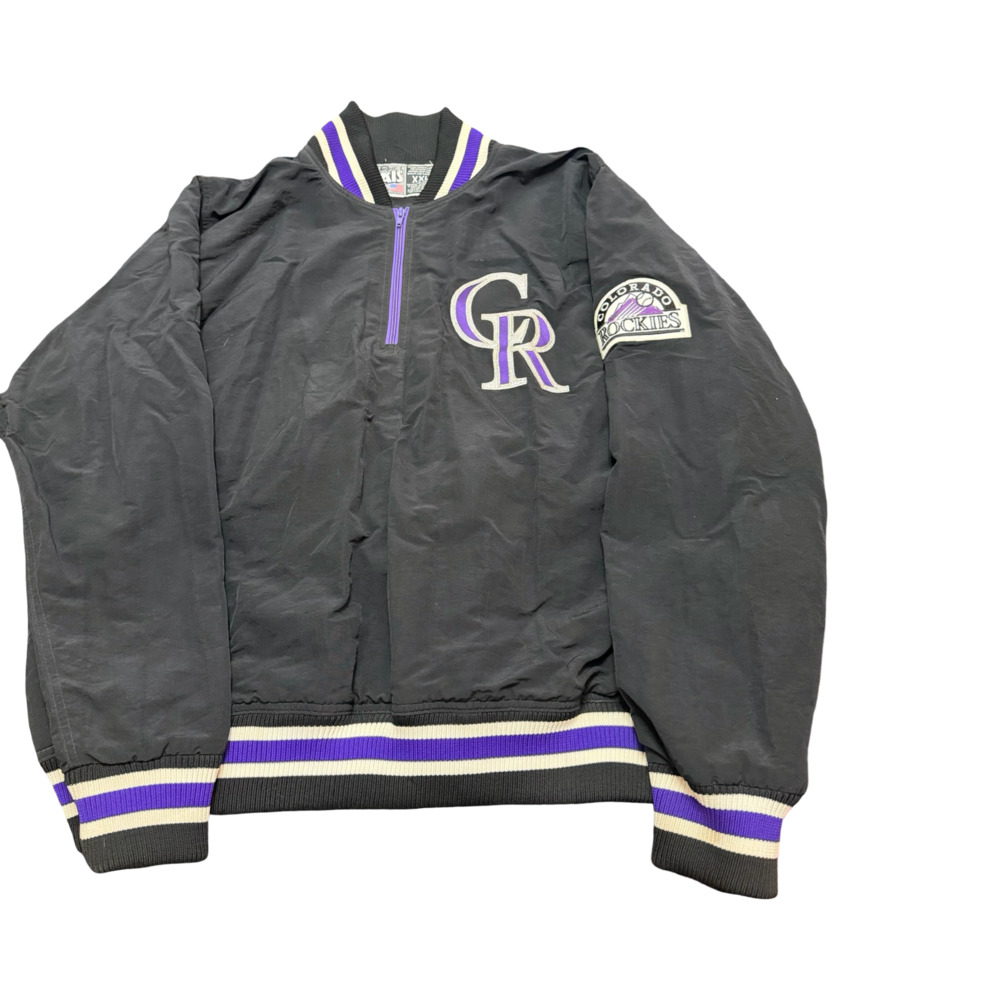 Vintage AIS Colorado Rockies MLB 1/4 Zip Pullover Windbreaker  XXL